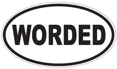 WORDED - Oval Sticker