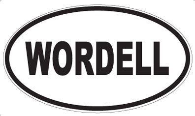WORDELL - Oval Sticker