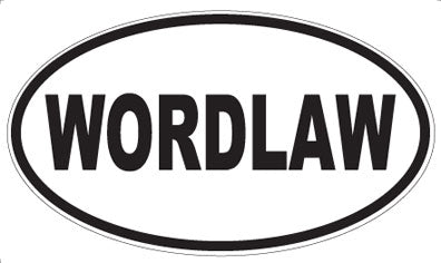WORDLAW - Oval Sticker