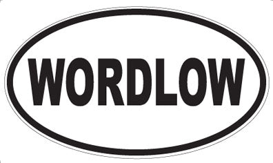WORDLOW - Oval Sticker