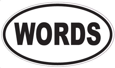WORDS - Oval Sticker