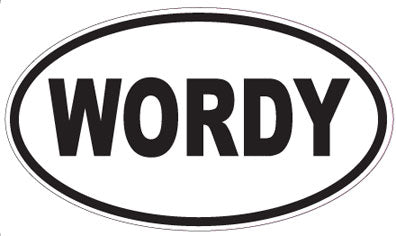 WORDY - Oval Sticker