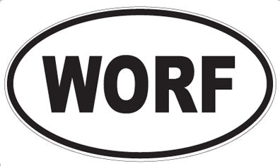 WORF - Oval Sticker
