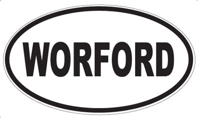 WORFORD - Oval Sticker