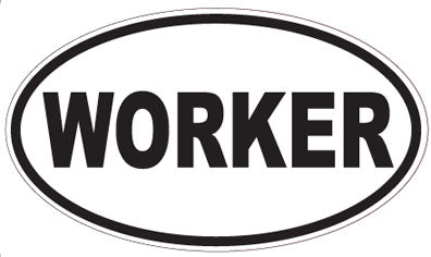 WORKER - Oval Sticker