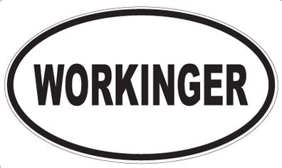 WORKINGER - Oval Sticker