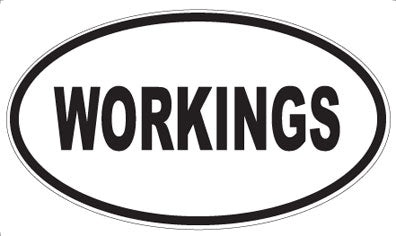 WORKINGS - Oval Sticker