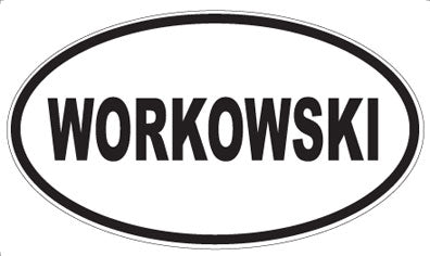 WORKOWSKI - Oval Sticker