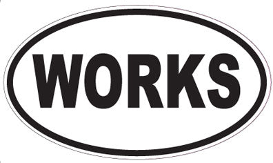 WORKS - Oval Sticker