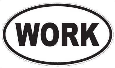 WORK - Oval Magnet