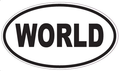 WORLD - Oval Sticker