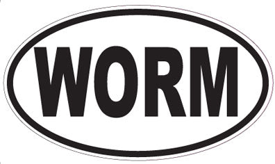 WORM - Oval Sticker