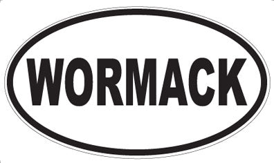 WORMACK - Oval Sticker