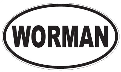 WORMAN - Oval Sticker
