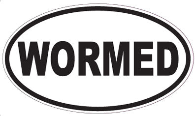 WORMED - Oval Sticker