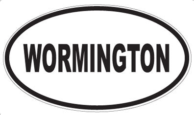 WORMINGTON - Oval Sticker