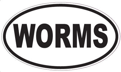 WORMS - Oval Sticker