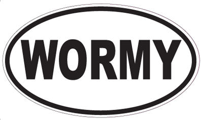 WORMY - Oval Sticker