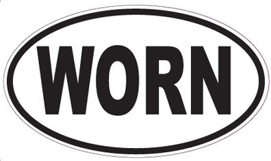 WORN - Oval Sticker