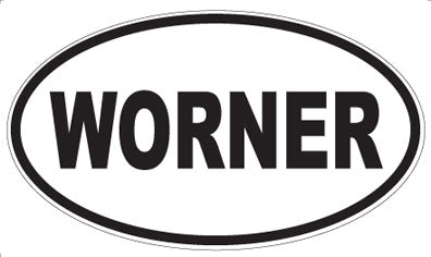 WORNER - Oval Sticker