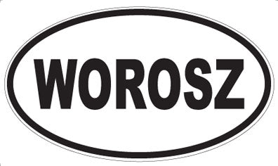 WOROSZ - Oval Sticker