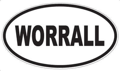 WORRALL - Oval Sticker
