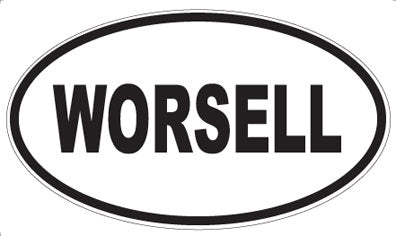 WORSELL - Oval Sticker