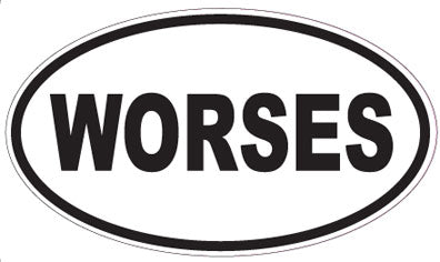 WORSES - Oval Sticker