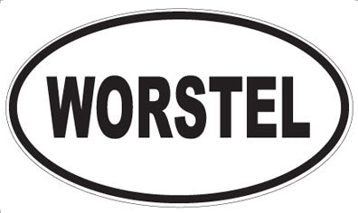 WORSTEL - Oval Sticker