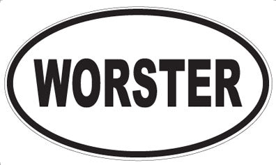 WORSTER - Oval Sticker