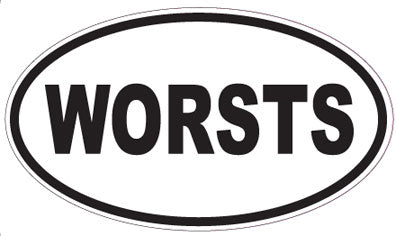 WORSTS - Oval Sticker