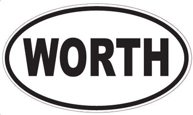 WORTH - Oval Sticker