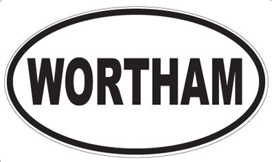 WORTHAM - Oval Sticker