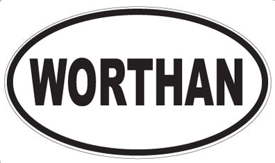 WORTHAN - Oval Sticker