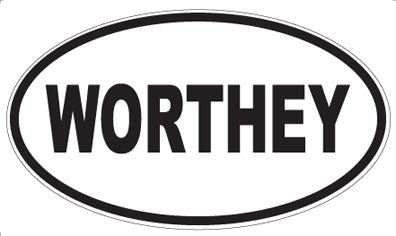 WORTHEY - Oval Sticker