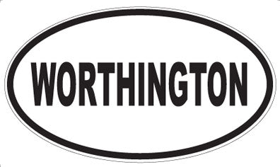 WORTHINGTON - Oval Sticker