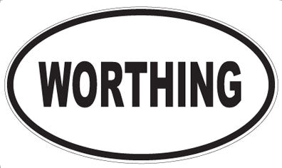 WORTHING - Oval Magnet
