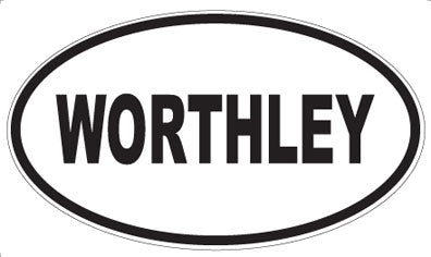 WORTHLEY - Oval Sticker