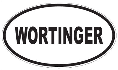 WORTINGER - Oval Sticker