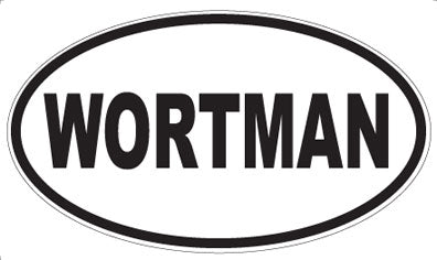 WORTMAN - Oval Sticker