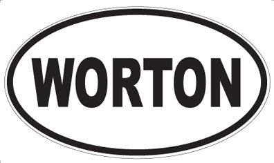 WORTON - Oval Sticker