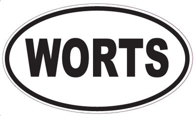 WORTS - Oval Sticker