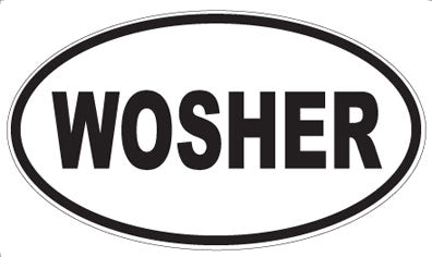 WOSHER - Oval Sticker