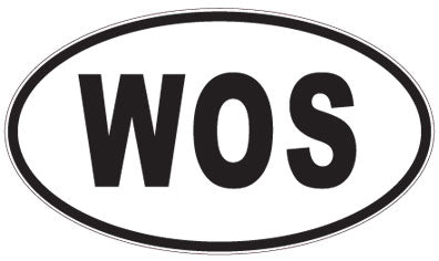 WOS - 3 Letter Initials Oval Magnet