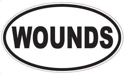 WOUNDS - Oval Sticker