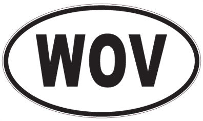 WOV - 3 Letter Initials Oval Sticker