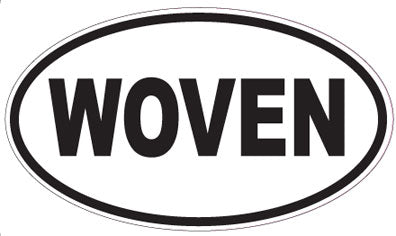 WOVEN - Oval Sticker