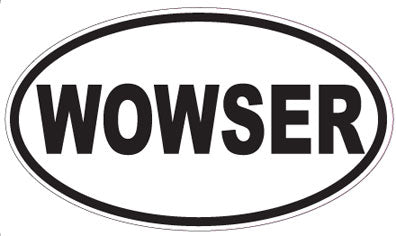 WOWSER - Oval Sticker