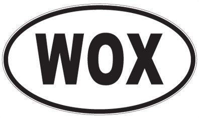 WOX - 3 Letter Initials Oval Sticker