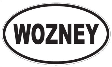 WOZNEY - Oval Sticker